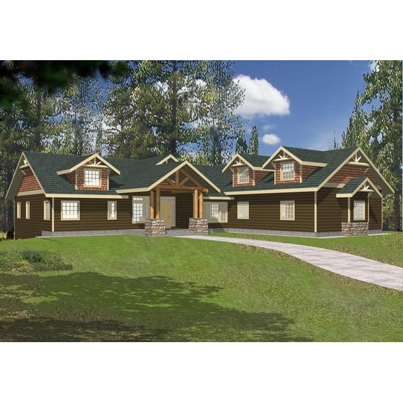 001-2091: Northwest ICF 5 Bed, 5 Bath Luxury Home Plan, 4790 Sq Ft: Full Blueprints with License to Build by Home Plan Marketplace - Lesuto