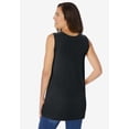 thumbnail image 2 of Woman Within Plus Size Perfect Sleeveless Shirred V-Neck Tunic, 2 of 6