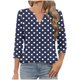 thumbnail image 2 of mfyjkho Tops Para Hacer Ejercicio, Camiseta De Manga Tres Cuartos Con Cuello En V Y Estampado De Moda Para Mujer Tops Para Hacer Ejercicio Para Mujer Xxl, 2 of 6