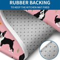 thumbnail image 4 of Boston Terrier Dogs and Flowers Bathroom Rugs Sets 3 Piece,Toilet Cover Set,Absorbent Non Slip Bathroom Mats Sets with U-Shaped Contour Rug Toilet Rug Set, 4 of 5