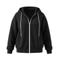 thumbnail image 6 of yillto Plus Size Womens Full Zip up Hooded Sweatshirt Long Sleeve Fleece Lined Jacket Coat for Women L-5XL, 6 of 7