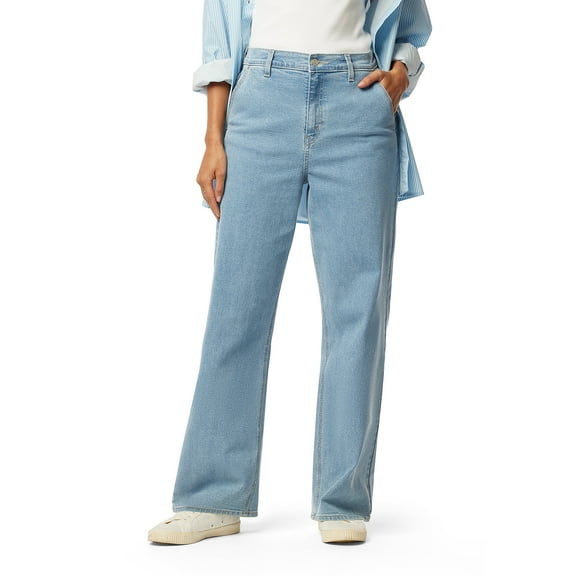 Levi Strauss Signature Women's and Women's Plus Heritage Loose Straight Trouser Jeans, Sizes 0-20 Plus