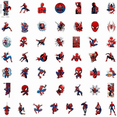 thumbnail image 2 of 50Pcs Kids Spider-Man Stickers Pack Cute Cartoon Characters Stickers Movie Decal Childrens Decorative Sticker for Kids Teens Adults Waterproof Stickers for Water Bottle Laptop Luggage A10, 2 of 5