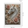 thumbnail image 2 of Diamond Art Kit for Adults, Elegant Horse Roses Carving Art Diamond Painting for Adults Beginners, 5D DIY Diamond Art Painting Kits, Colorful Diamond Painting Craft for Home Decor 12x16, 2 of 7