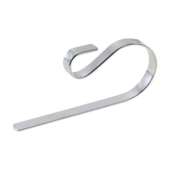 Lilixerw 2 PCS Christmas Stocking Holders,Multi Purpose Metal Stocking Hooks for Fireplace,Counter and Tables,Ideal for Christmas Decoration,Silver