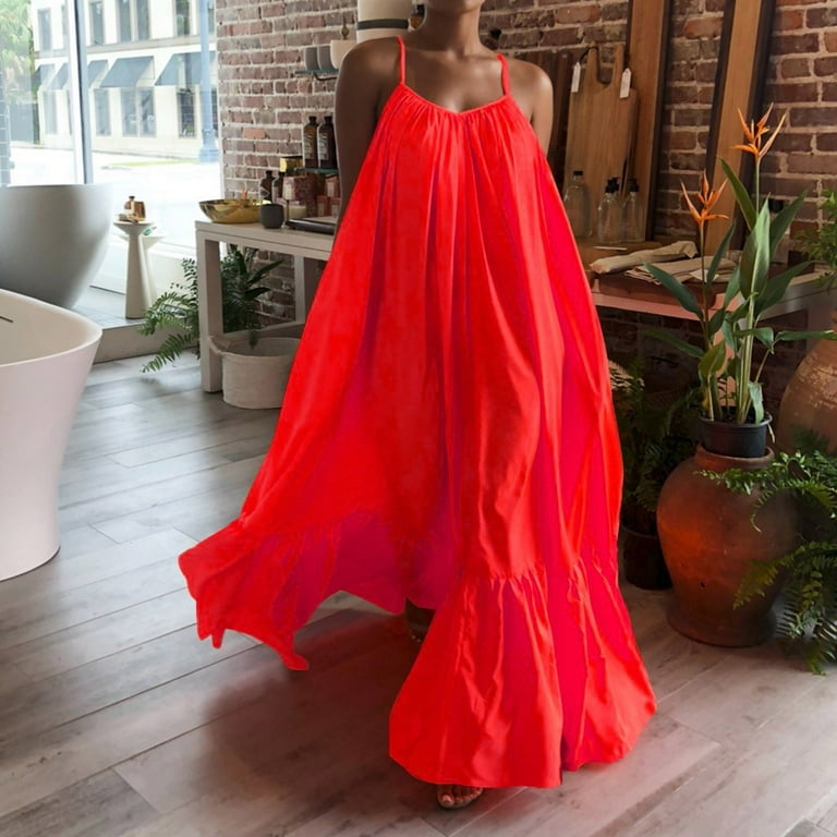 XVJRHAK Pastel Dress for Women Women Fashion Casual Solid Strap Dress Pocket Loose Backless Big Swing Dress Mid-Length(Orange,XXL) - Walmart.com XVJRHAK Pastel Dress for Women Women Fashion Casual Solid Strap Dress Pocket Loose Backless Big Swing Dress Mid-Length(Orange,XXL) - Walmart.com