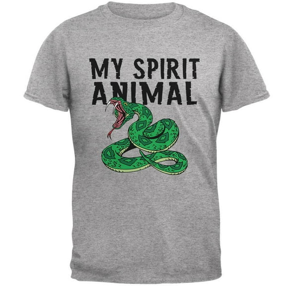 My Spirit Animal Snake Heather Grey Adult T-Shirt - Medium