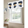 thumbnail image 6 of Navy Blue Yellow Art Curtain Valances for Windows, Geometric Modern Abstract Art Kitchen Valance Window Treatment, Light Filtering Block Curtains for Bathroom/Bedroom/Living Room 42'' x 12'', 6 of 9