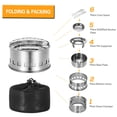 thumbnail image 2 of Pliable Portable Coupe-Vent à Bois Compact en Acier Inoxydable Camping Randonnée Backpacking Pique-Nique BBQ, 2 of 6