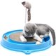 thumbnail image 1 of Juguete rascador para gatos, juguete para gatos, almohadilla para poste, juguete interactivo de entrenamiento con ratón y pelota, azul, 1 of 5