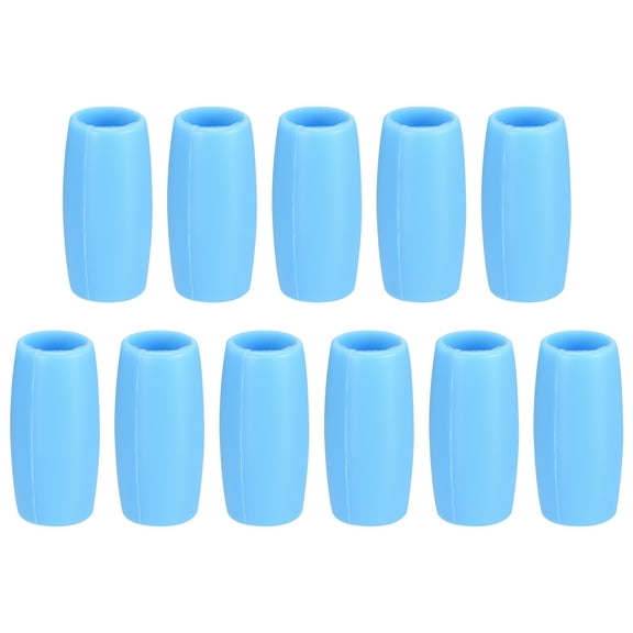 11pack Silicone Straw Tips, Soft Reusable Straws Tips Fit for 1/2 Inch(12mm) OD Stainless Steel Straws, Light Blue