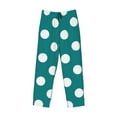 thumbnail image 2 of Haiem Teal And White Polka Dot Men's Pajama Pants Ultra Lightweight Pjs Bottoms Sleepwear Bottom Pants With Pocket Drawstring-Medium, 2 of 7