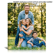 Custom Pictures on Canvas Prints with Your Photos, Personalized Wall Art Decor Gifts for Family Mom Dad Couples Baby Pets Home Office, 11x14inch