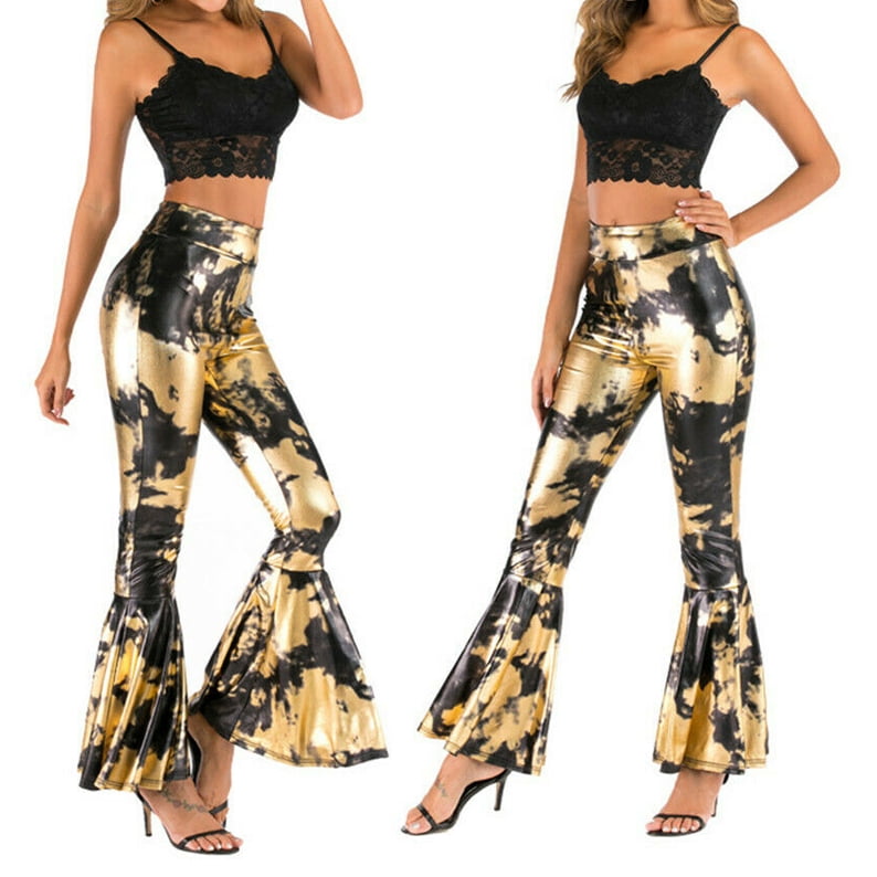 high waisted stretch flare pants