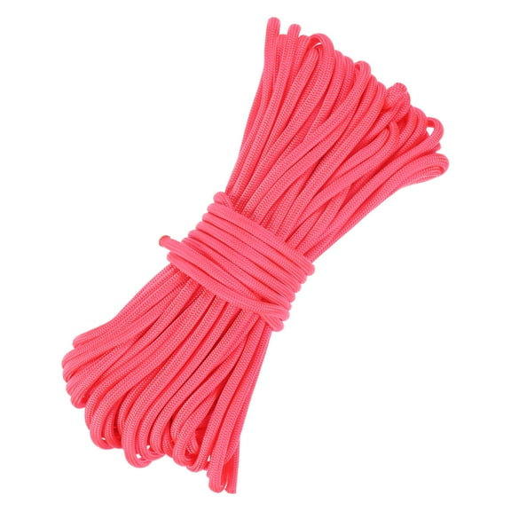 Uxcell 4 MM 49FT Guyline Camping Paracord [1PCS] - 7 strands Cord 550LB for Camping Tents and Tarps [Pink]