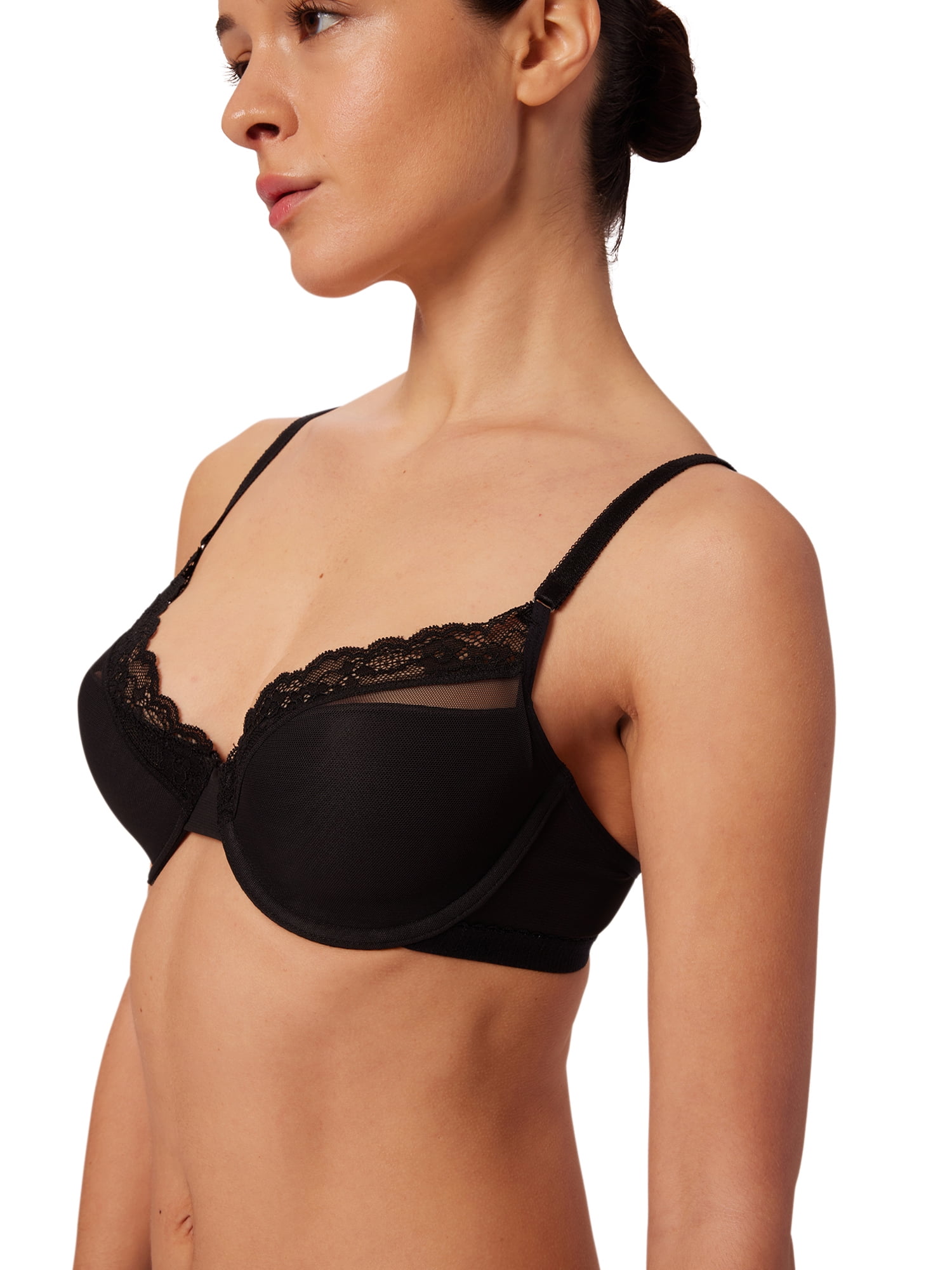 Parade Mesh Lace Underwire Demi Bra, Sizes XS to 3XL