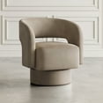 thumbnail image 3 of Sutton Mid-Century Modern Upholstered Split-Back Curved Sculpture Swivel Accent Chair, 3 of 10