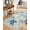 Blue Grey, variant on Blue Grey Coastal Bathroom Rug 2'x3', Sea Turtle Nautical Coral Summer Beach Low Profile Front Entryway Rug with Tassels, Woven Cotton Washable Kitchen Mat Carpet for Foyer Bedroom Back Door Decor