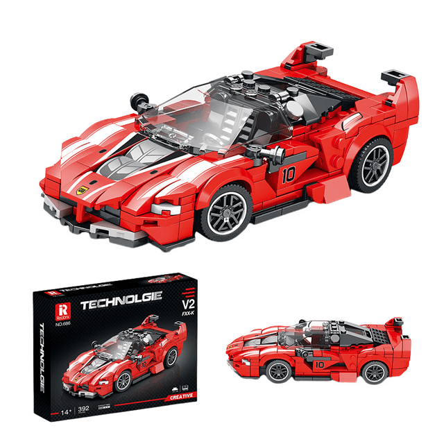 Sports Car Building Block Suit, DIY Building Block Toy Car, Suitable For Boys And Girls Over 6 Years Old-sebneei