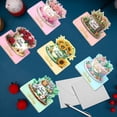 thumbnail image 5 of FLOPESN 6Pcs Happy Birthday DIY Diamond Art Painting Greeting Card,3D Folding Card Kit,White 4.5X9.1in Envelopes for Festival Gift-Birthday Cake, 5 of 9