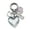 White, variant on Heart Key Pendant Heart Keychain Heart Bag Ornament Fashion Key Accessory Key Adornment for Fashionable Individual