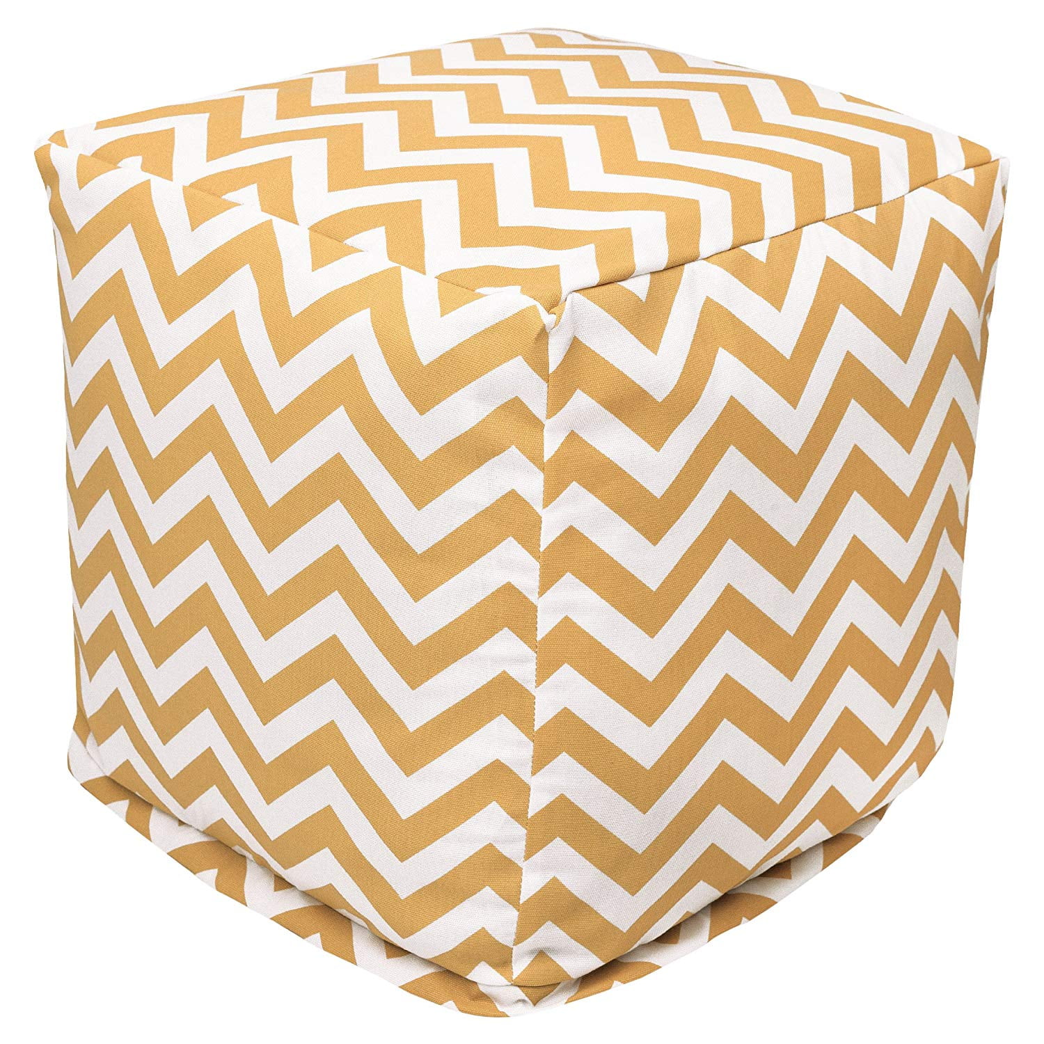 Majestic Home Goods Chevron Indoor/Outdoor Ottoman Pouf Cube Walmart