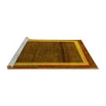 thumbnail image 2 of Ahgly Company Machine Washable Indoor Rectangle Abstract Yellow Modern Area Rugs, 2' x 5', 2 of 4