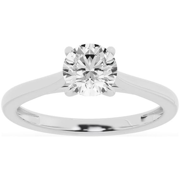 Unique Moments 1.00 Carat Solitaire 4-Prong Lab Grown Diamond Engagement Ring 14K White Gold