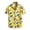 Yellow, variant on Aoochasliy Summer Clearance Mens Shirts Men Hawaiian Short Sleeve Beach Stand-up Collar Shirt Printed Summer Casual Button Down Shirts