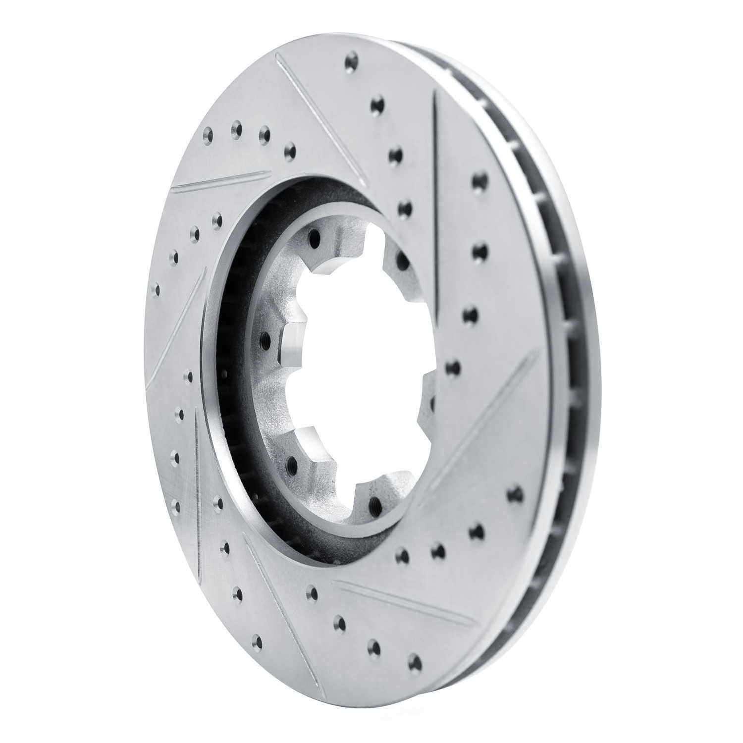 Dynamic Friction Company 631-67084L DFC Brake Rotor - Drilled And Slotted - Silver
