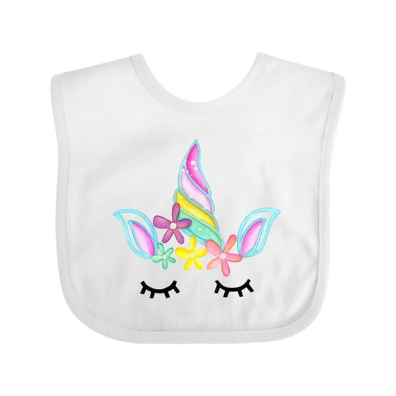 Inktastic Unicorn Face Girls Baby Bib