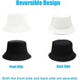 thumbnail image 2 of ORUYROP Bucket Hat for Women Men, Reversible Cotton Summer Sun Beach Fishing Cap Solid Color Style, 2 of 5