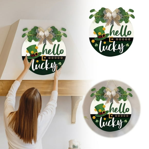 Binwennn Happy Frame Grandma Decorations for Home Get Into The Festive With Our St. Patrick's Day Wooden Signs A Must Have For Your Green Party Decorations! Bring Home The Luck Of The Irish
