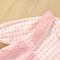 thumbnail image 4 of Antinious Girls Outer Frock Girls Frock Dress Long Sleeve Lapel Corduroy Plaid Suspender Patchwork Dress,Winter Savings!Toddler Girls Outer Dress,Kids Party Dress,Pink,100, 4 of 5