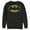 Black, variant on Men's Batman Logo Retro Caped Crusader  Sweatshirt Black Large