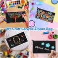 thumbnail image 3 of Casewin DIY Craft Bag, 10Pack 8.26*4.72 inch Canvas Pouch Zipper Bag Pen Pencil Case Cotton Invoice Pouch Bulk Cosmetic Bags for Makeup Travel Toiletry Storage, Black, 3 of 5