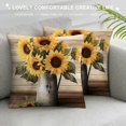 thumbnail image 3 of Pratyus Sunflowers Modern Farmhouse Rustic Decorative Couch Pillow Cases with Zipper Home Decor Printed on Both Sides Pillowcase 1PC 22x22in, 3 of 5