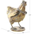 thumbnail image 3 of DecMode 13" Patina Chicken Garden Sculpture, 3 of 9
