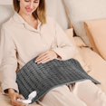 thumbnail image 2 of PEACNNG ALLJOY Electric Heating Pad For Back/Shoulder/Neck/knee/leg  Fast Heating Settings  Auto-Off  Machine Washable  Moist Dry Heat Options  Extra Large 12”x24”  Grey, 2 of 7