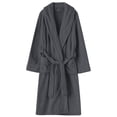 thumbnail image 1 of Elowel Pajamas Bathrobe for Men and Women Hooded Bath Robe Unisex Medium Grey, 1 of 8