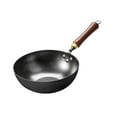 thumbnail image 5 of Fancyes Non-stick Wok, Wok, Wooden Handle for Boiling, Cooking Utensils, Frying Pan, Wok, Stir-fry Pot, Gas , Restaurant, Home, Camping with Lid, 5 of 8