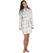 Cherokee Womens Plush Robe Light Blue X-Large