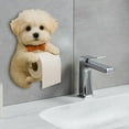 thumbnail image 5 of CARRFA 2025 Creative 3D Printed Dog Paper Holder, Tissue Roll Dispenser, Funny Toilet Paper Roll Holder, Decorative Wall Mounted Toilet Paper Holder for Home Kitchen Bathroom (Bichon), 5 of 10
