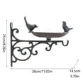 thumbnail image 3 of Heavy Duty Cast Iron Bird Feeder with Hanging Bracket - Wall Mounted Bird Bath and Garden Decor for Wild Birds - Vintage Style Outdoor Hanger for Fences Trees Planters Wind Chimes, 3 of 7