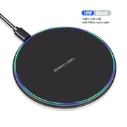 Wireless Charger, Fast Wireless Charging Pad 15W Max Compatible with iPhone 12/SE/11/XS/XR/X/8/Galaxy S21/S20/S10/S9, Note 20/10/9