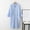 Light Blue, variant on Womens Robe Long Cotton Linen Bathrobe 3/4 Sleeve Lightweight Soft Relaxed Fit Casual Loungewear With Pocket Dark Gray L