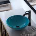 thumbnail image 3 of 601-Turquoise Glass Vessel Sink 726 Ens. in Antique Bronze, 3 of 8