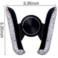 thumbnail image 2 of Bling Soporte para teléfono para automóvil Mini salpicadero de automóvil Ventilación de aire Soporte universal para teléfono para automóvil Soporte para teléfono para automóvil ajustable de 360 ​​​​° Soporte para teléfono Accesorios para automóvil para mujeres y niñas (blanco) JM, 2 of 5