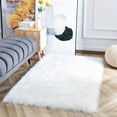 thumbnail image 6 of Arogan Fluffy Faux fur Area Carpet for Home Decor, 4' x 6' , White, 6 of 7