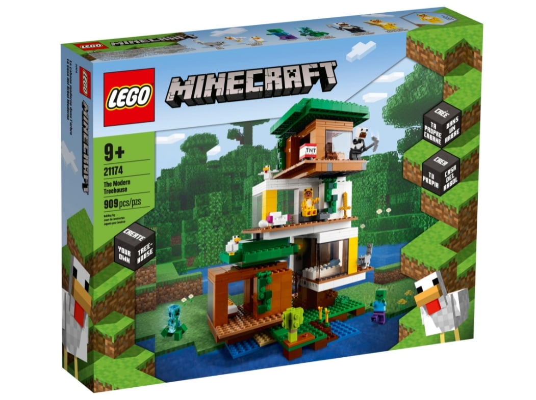 LEGO Minecraft The Modern Treehouse 21174 Giant Treehouse Building Kit Playset (909 Pieces)